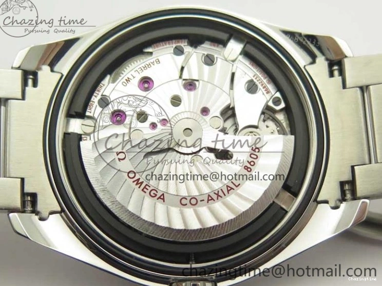 0310 Stylish Aqua Terra 150M GMT SS VSF 1:1 Best Edition Black Textured Dial on SS Bracelet A8605 Super Clone 8055